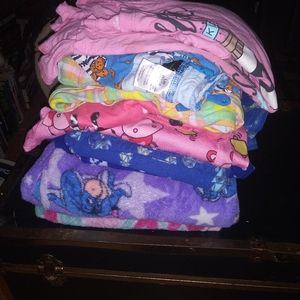 Multi lot womens pjs pants many characters 1 shirt